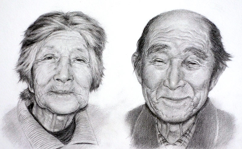 伊藤画塾 鉛筆デッサン 生徒作品