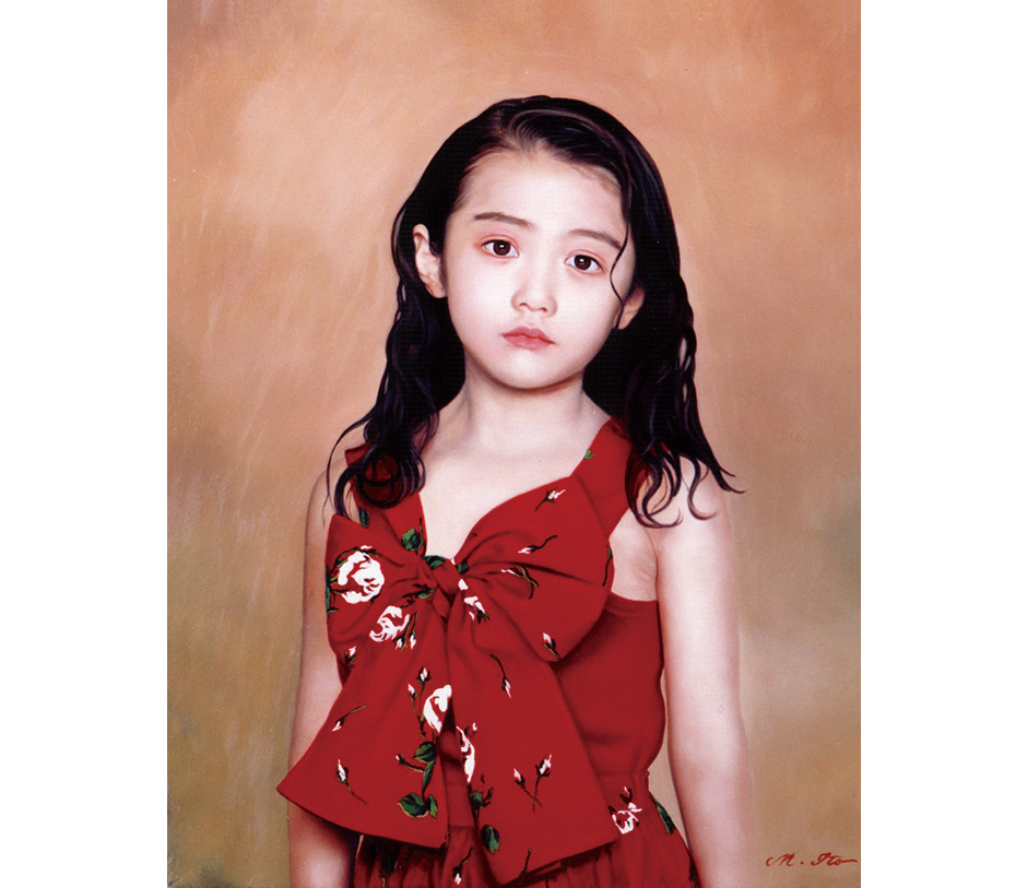 伊藤正宏 油絵 F6「赤衣」