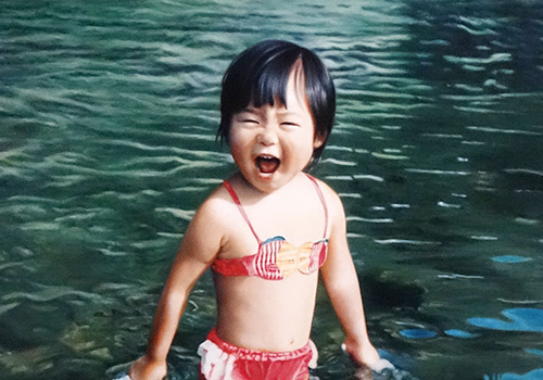 油彩 夏の笑顔></a>
		<figcaption><span style=