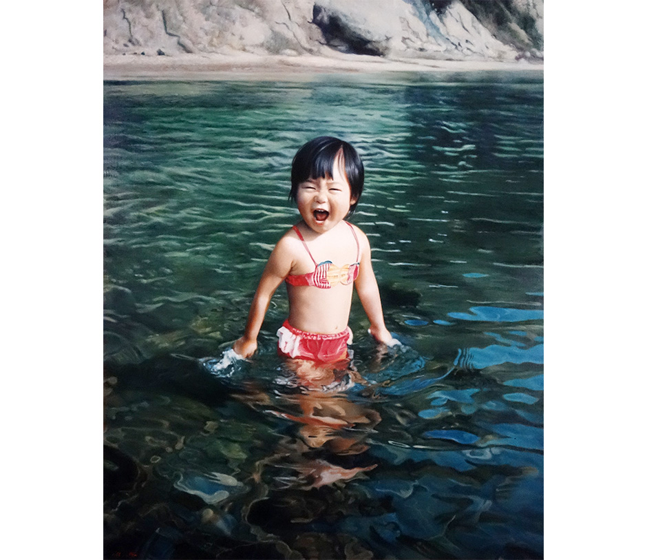 伊藤正宏 油絵 F30「夏の笑顔」