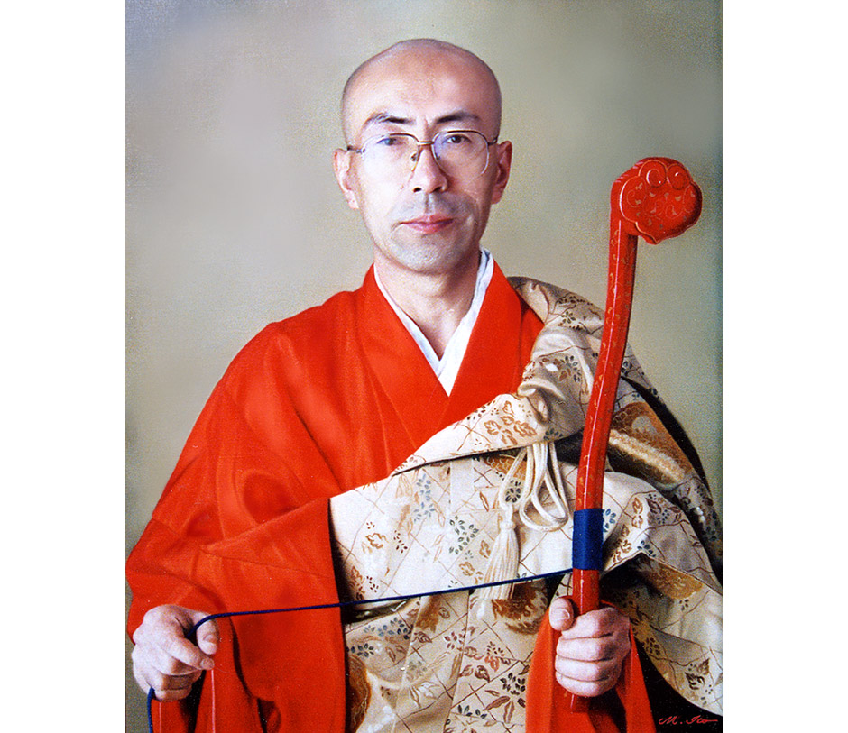 伊藤正宏 油絵 F12「住職」