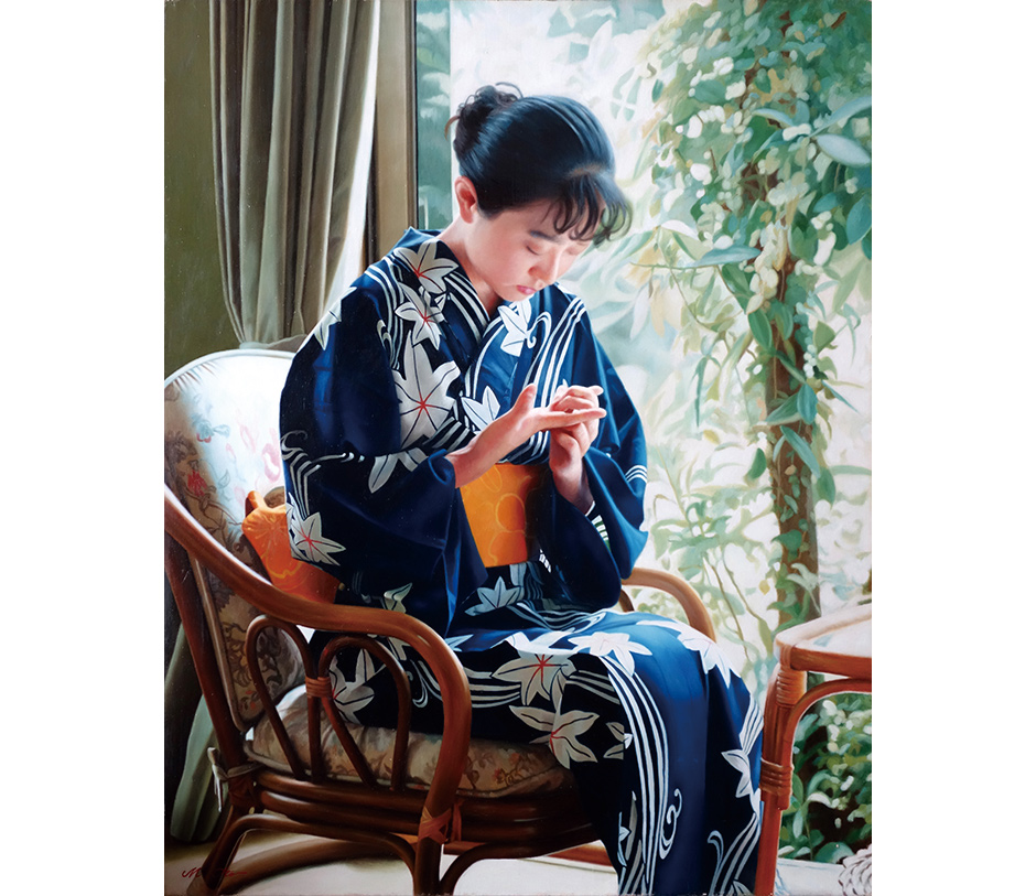 伊藤正宏 油絵 F12「住職」