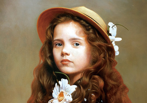 油絵 マーガレット