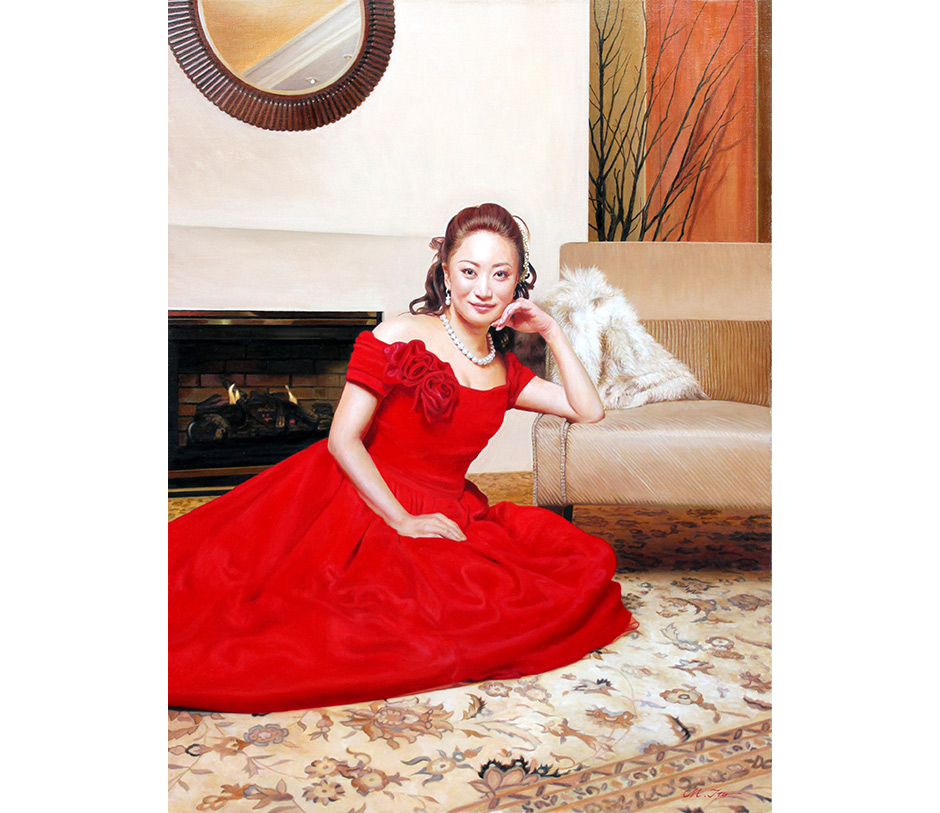 伊藤正宏 油絵 P20 「オペラ歌手 鈴木慶江さんの肖像」