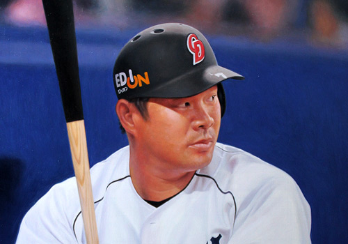 油絵 山﨑武司選手の肖像