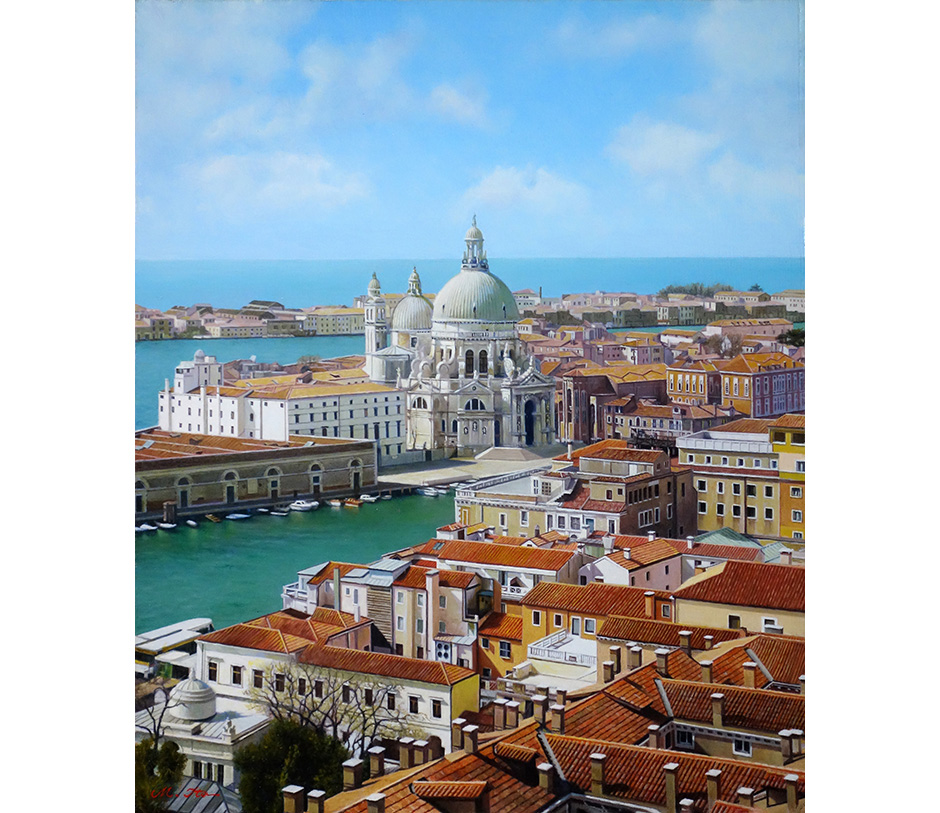 伊藤正宏 油絵 F10 「ヴェネチア風景」